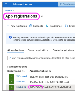 App registrations